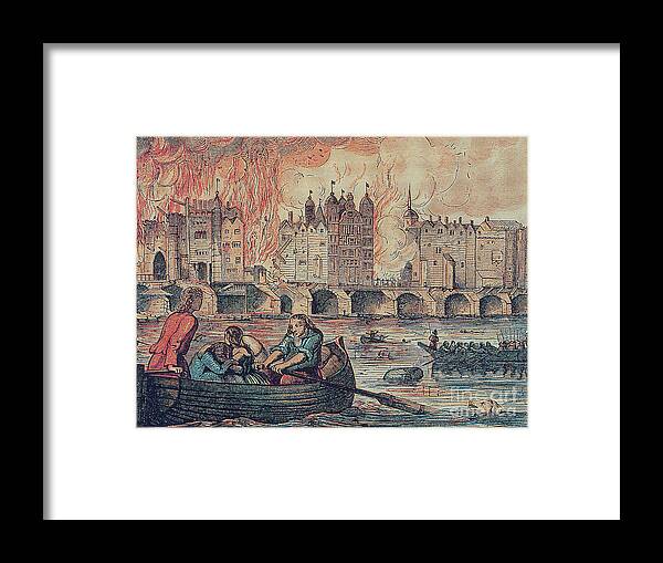 History Framed Print featuring the photograph Great Fire Of London, 1666 by Photo Researchers