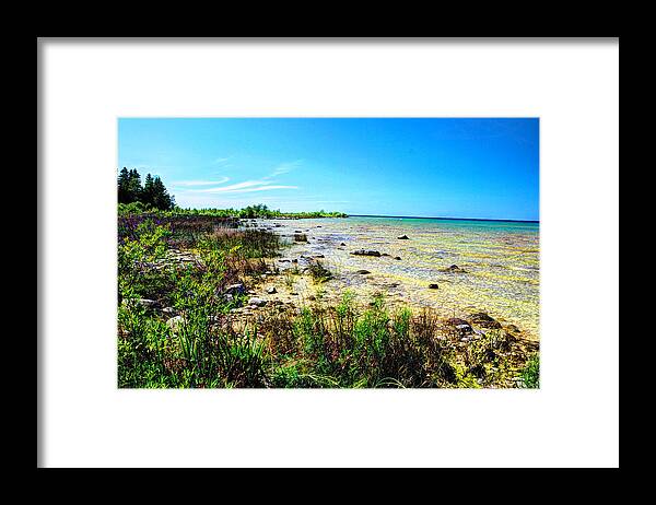 Jma Framed Print featuring the photograph Great Lakes Summer Shoreline by Janice Adomeit