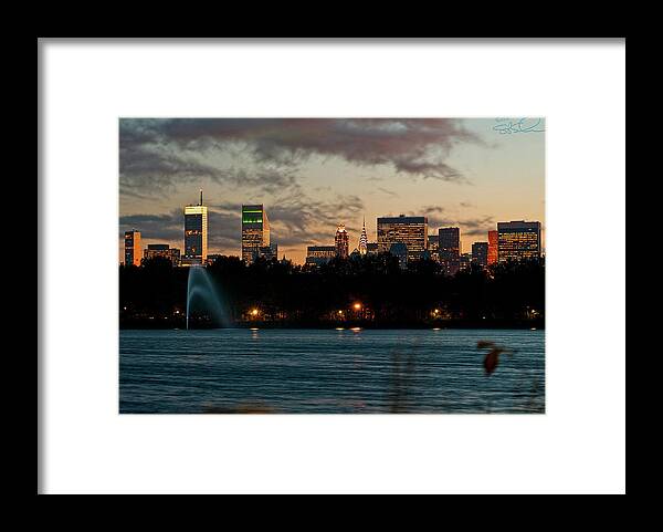 Central Park Framed Print featuring the photograph Great Pond Fountain by S Paul Sahm