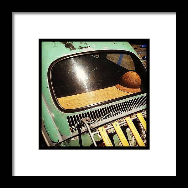 Volkswagon Framed Print featuring the photograph Green VW by Gwyn Newcombe