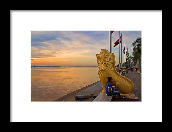 Asia Framed Print featuring the photograph Greeting the dawn. by David Freuthal