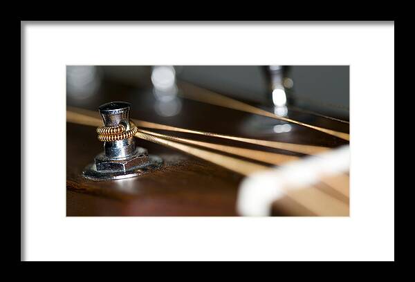 Musical Framed Print featuring the photograph Guitar String Windings by C Ribet