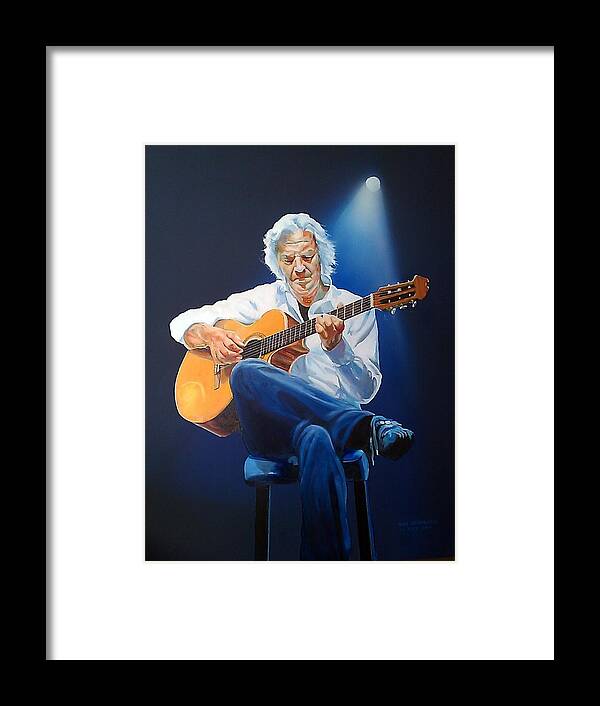Guitar Framed Print featuring the painting Guitar by Tim Johnson