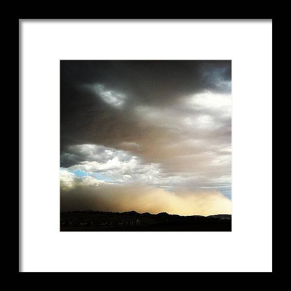 Picture Framed Print featuring the photograph Haboob Is Coming. #arizonaweather by Artistic Shutter