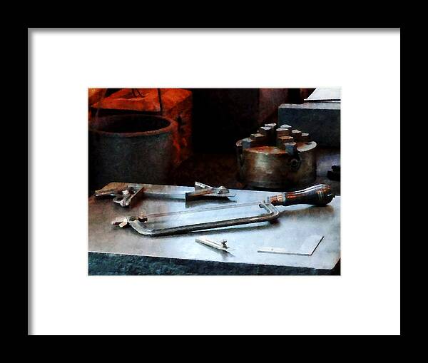 Construction Framed Print featuring the photograph Hacksaw by Susan Savad