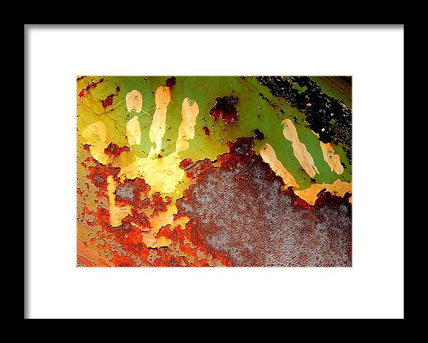 Hands Framed Print featuring the photograph Hands On Iron by Ken McBride