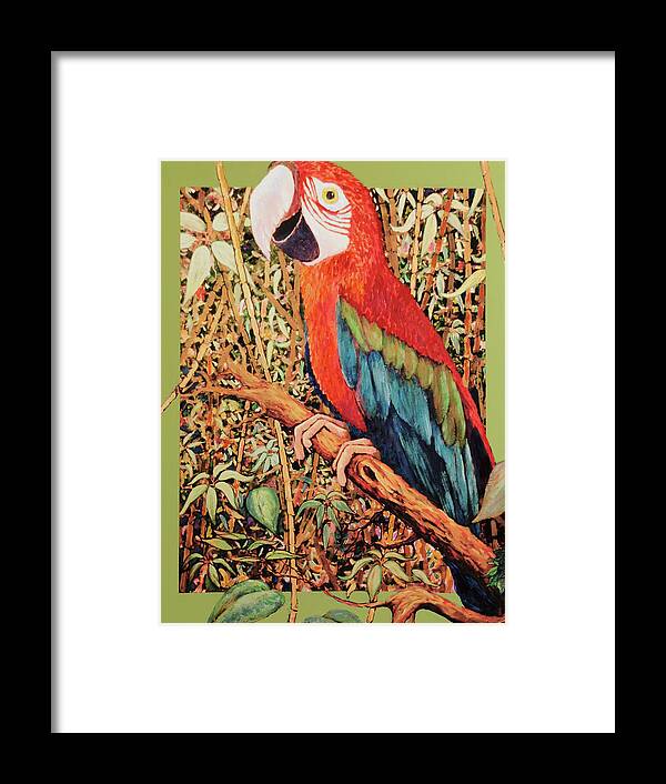 Rain Forest Framed Print featuring the painting Happy Is But A Mask by Charles Munn