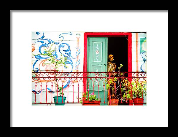 Travel Framed Print featuring the photograph Skeleton / Doorway by Claude Taylor