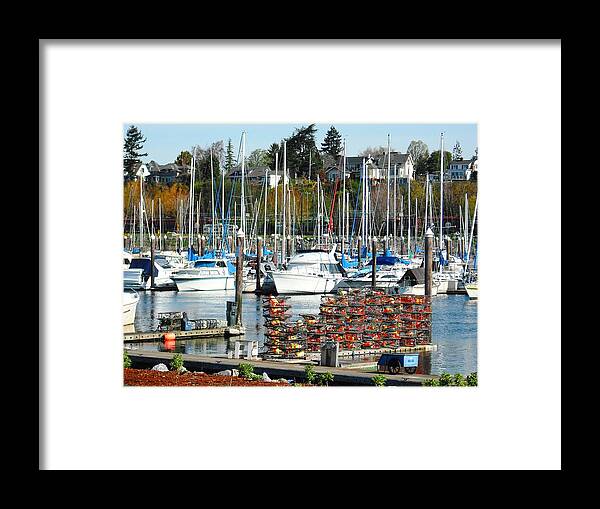 Bellingham Framed Print featuring the photograph Harbor at Bellingham by Kelly Manning