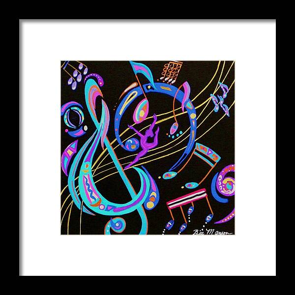 Fine Art Framed Print featuring the painting Harmony in Dance by Bill Manson