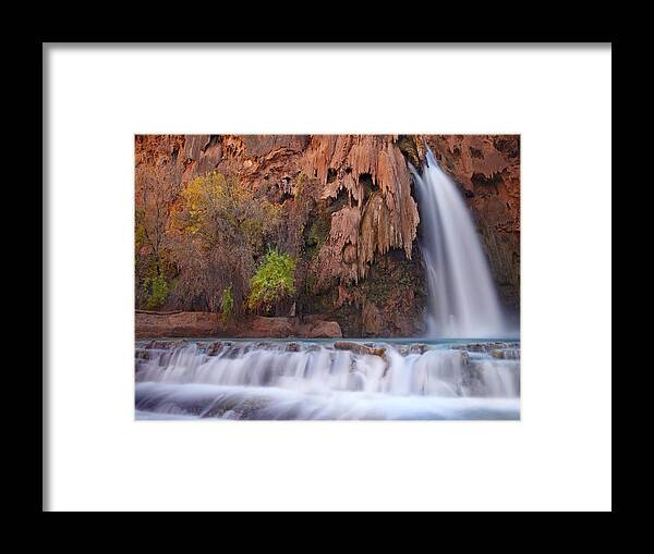 00438943 Framed Print featuring the photograph Havasu Falls Grand Canyon Arizona by Tim Fitzharris