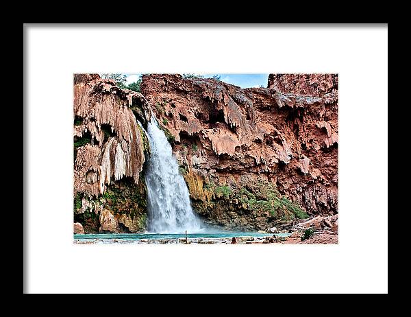 Havasu Framed Print featuring the photograph Havasu Waterfalls by Farol Tomson
