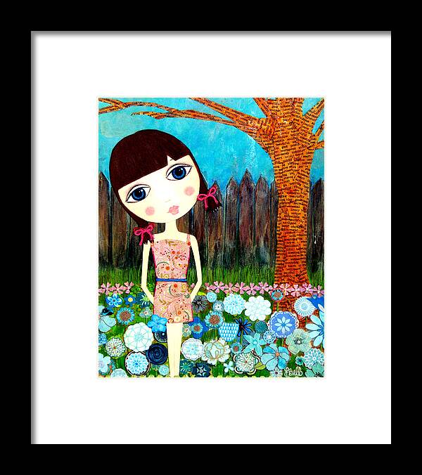 Girl Framed Print featuring the painting Hayli by Laura Bell
