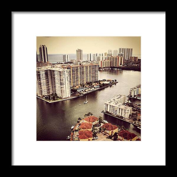 Miami Framed Print featuring the photograph #haze #lifestyle #photography #miami by Brandon Schuermann
