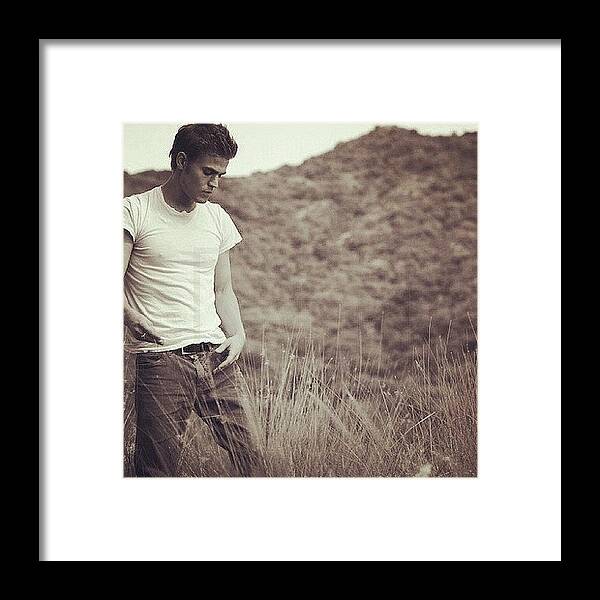  Framed Print featuring the photograph Hello Handsome  by Lily McQueen