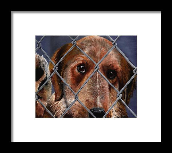 Pets Framed Print featuring the painting Help Release Me II by Vic Ritchey