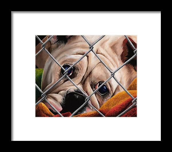 Pet Framed Print featuring the painting Help Release Me IV by Vic Ritchey
