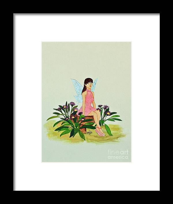 Fairy Framed Print featuring the painting Her Secret Garden by Terri Mills