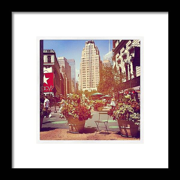 Nyc Framed Print featuring the photograph Herald Square by Amy Reid 💜