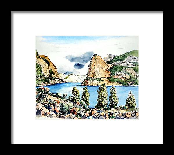 Landscape Framed Print featuring the painting Hetch Hetchy by Terry Banderas