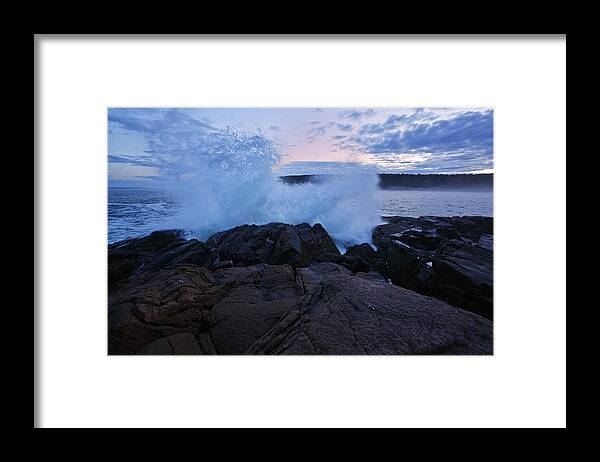 Maine Framed Print featuring the photograph High Tide at Dusk Acadia by Rick Berk