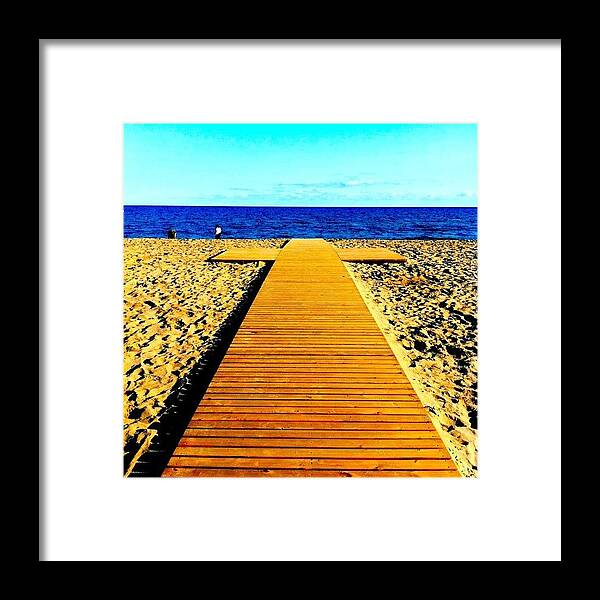 Applesfera Framed Print featuring the photograph #highway To #ocean by Mario Dazza