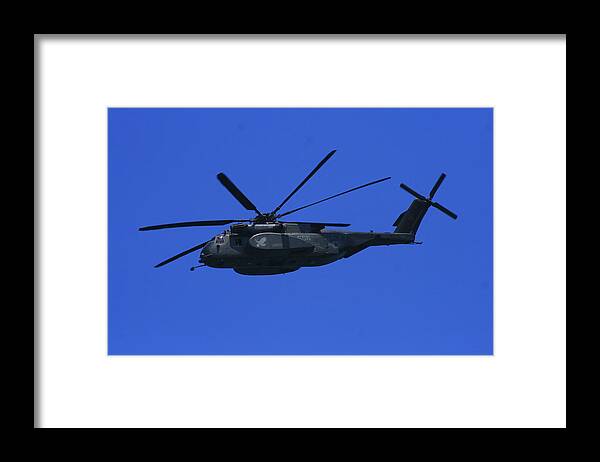 Helicopter Framed Print featuring the photograph HM-14 Sea Dragon by Christopher J Kirby