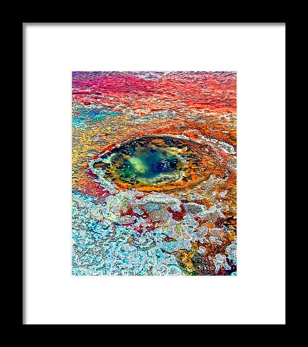 Hot Spring Framed Print featuring the photograph Hole in the Ground by Nigel Fletcher-Jones