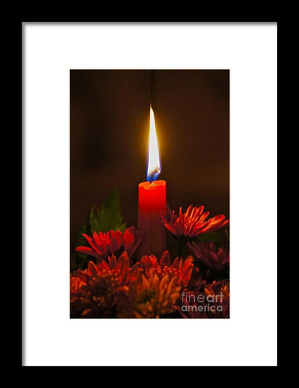 Photography Framed Print featuring the photograph Holiday Candle by Sean Griffin