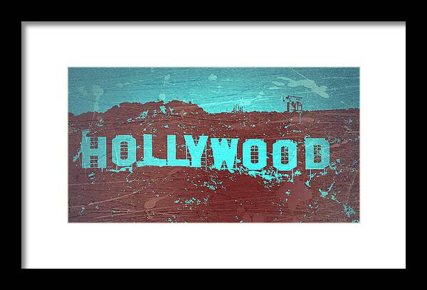 Hollywood Sign Framed Print featuring the photograph Hollywood Sign by Naxart Studio
