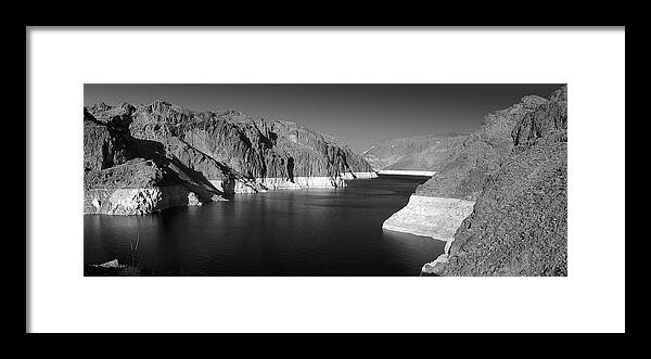 Nevada Framed Print featuring the photograph Hoover Dam Reservoir - Architecture on a grand scale by Alexandra Till