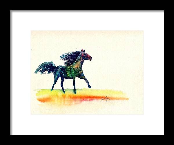 Horse Framed Print featuring the painting Horse of a Different Color by Frank SantAgata