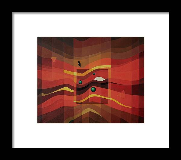 Abstract Framed Print featuring the painting Horus Eye by Alberto DAssumpcao