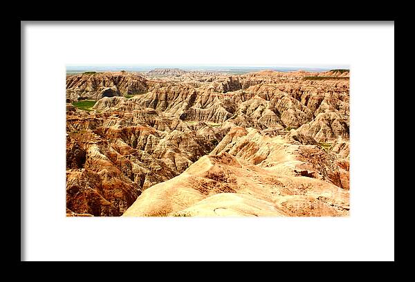 Dakota Framed Print featuring the photograph Badlands of South Dakota by Robert Frederick