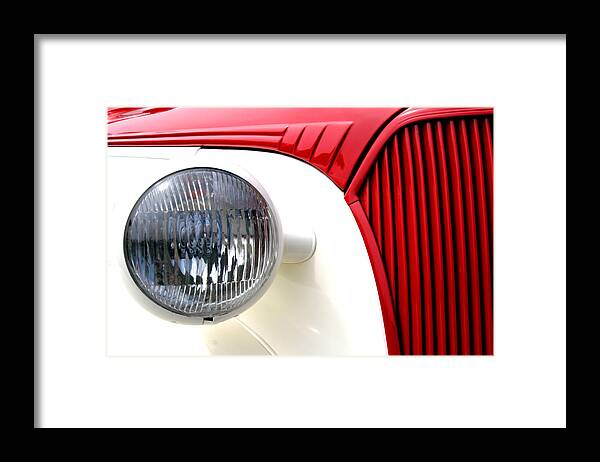 Ho Framed Print featuring the photograph Hot Rod In Red by Steve Parr