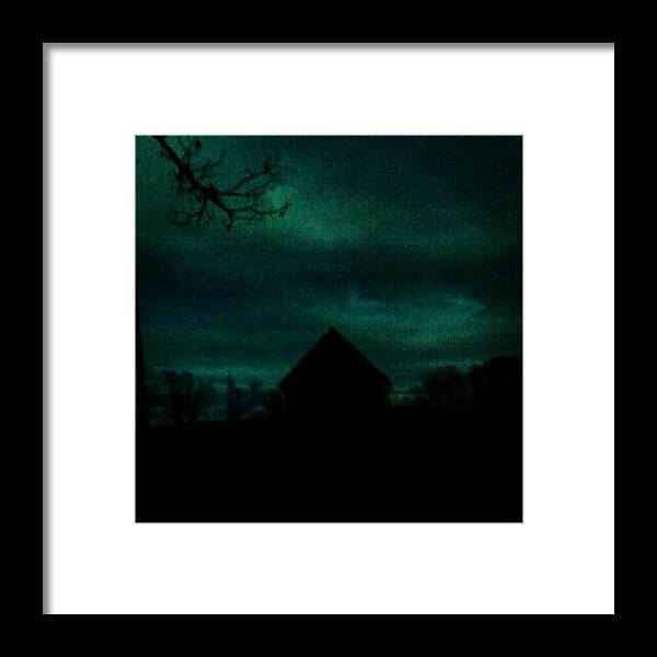 Scary Framed Print featuring the photograph #house #dark #night #scary by Laura Vaillancourt