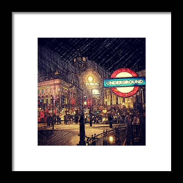 People Framed Print featuring the photograph How London Looks Like At Night? May by Abdelrahman Alawwad