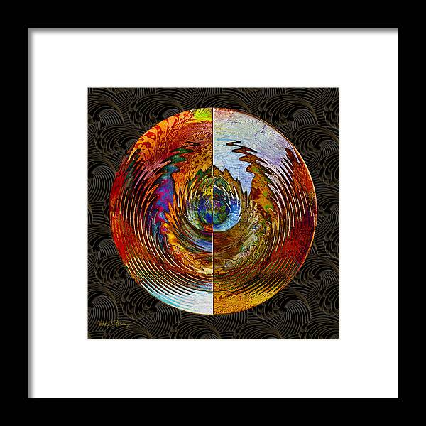Abstract Framed Print featuring the digital art How the Other Half Lives by Barbara Berney
