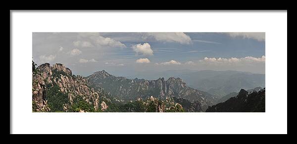 China Framed Print featuring the photograph Huangshan Panorama 1 by Jason Chu