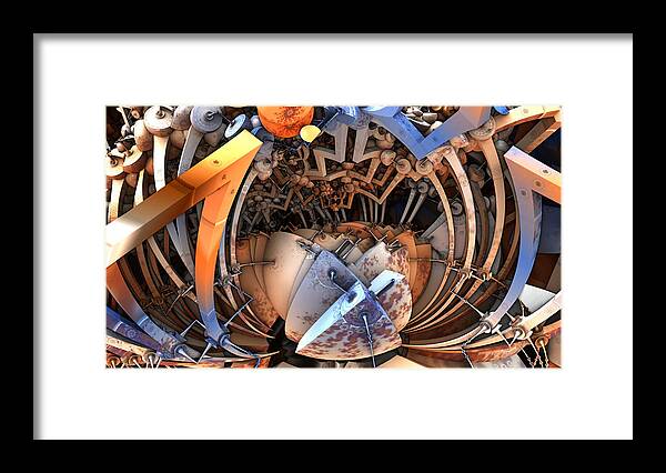 Mandelbulb Framed Print featuring the digital art I Don't Know What It Is by Hal Tenny