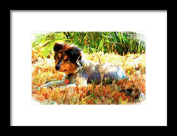 Animals Framed Print featuring the painting I Heart Pals by Brian D Meredith