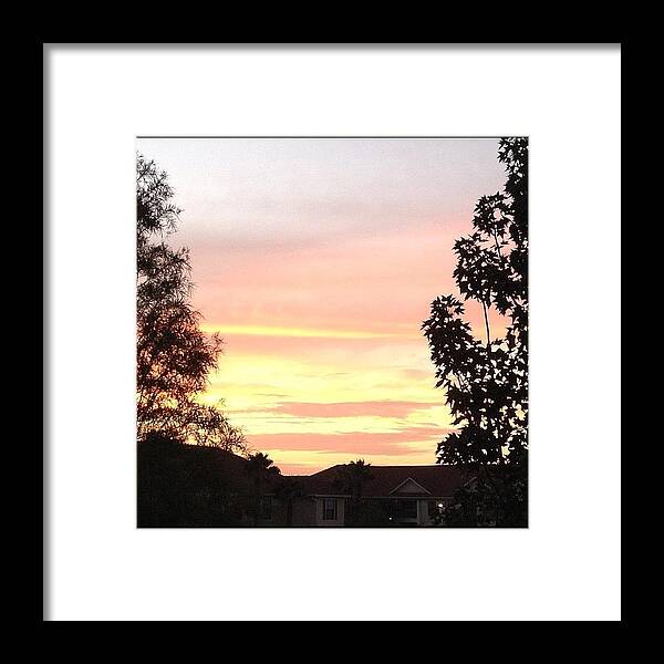 Florida Framed Print featuring the photograph I Love Sitting On My Balcony Watching by Linda Brown