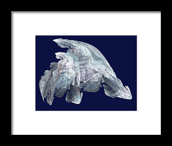 Abstract Framed Print featuring the digital art Ice Flakes - Abstract Art by Rod Johnson