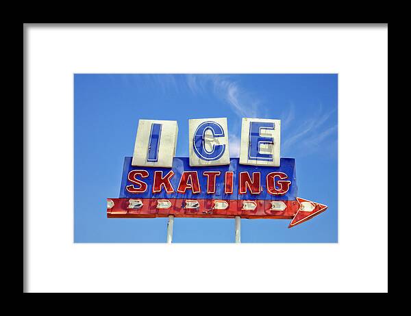 Signs Framed Print featuring the photograph Ice Skating by Matthew Bamberg
