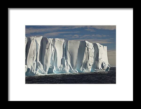 00427995 Framed Print featuring the photograph Iceberg Showing Annual Layers Of Snow by Colin Monteath