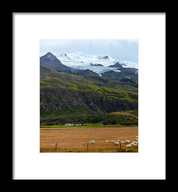 Iceland Framed Print featuring the photograph Icelandic farmland landscape by Levin Rodriguez