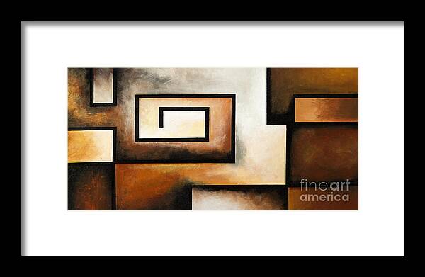 Abstract Painting Framed Print featuring the painting Illusion of Depth 19 by Uma Devi