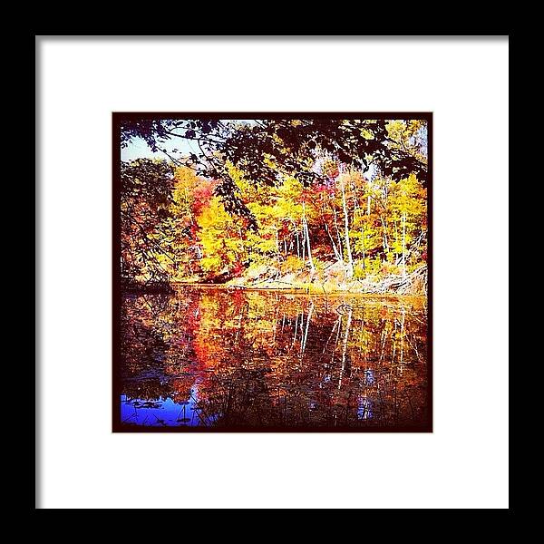 October Framed Print featuring the photograph Impressionistic Brushstrokes On Water by James Heck
