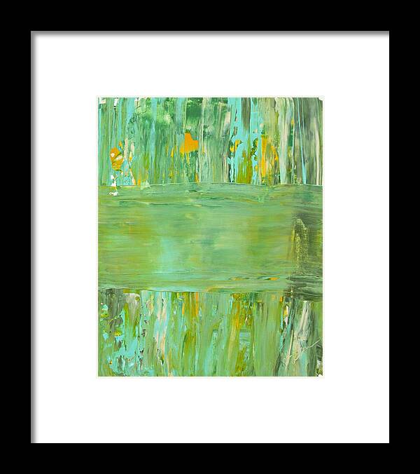 Abstract Painting Framed Print featuring the painting Impulse by Kathy Sheeran
