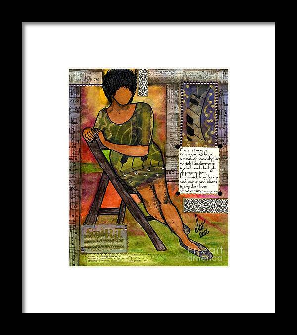 Woman Framed Print featuring the mixed media In Every TRUE Woman by Angela L Walker